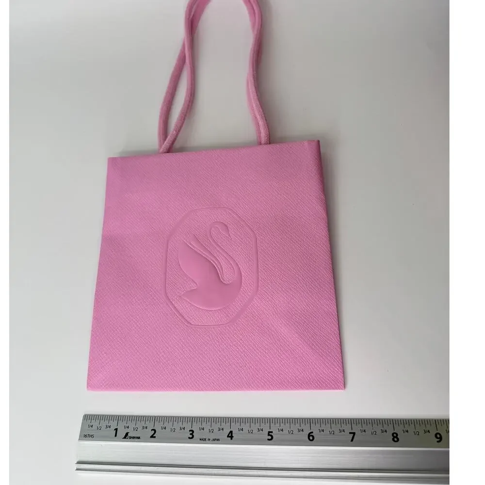 New Authentic Swarovski Empty Shopping Paper Gift Bag Pink 7”x7”x4.5